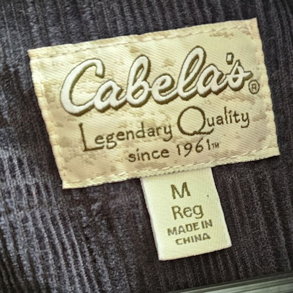 Cabela's VTG Dark Plaid Shirt Jacket Shacket Cotton Chore Coat Button Up - Picture 2 of 4